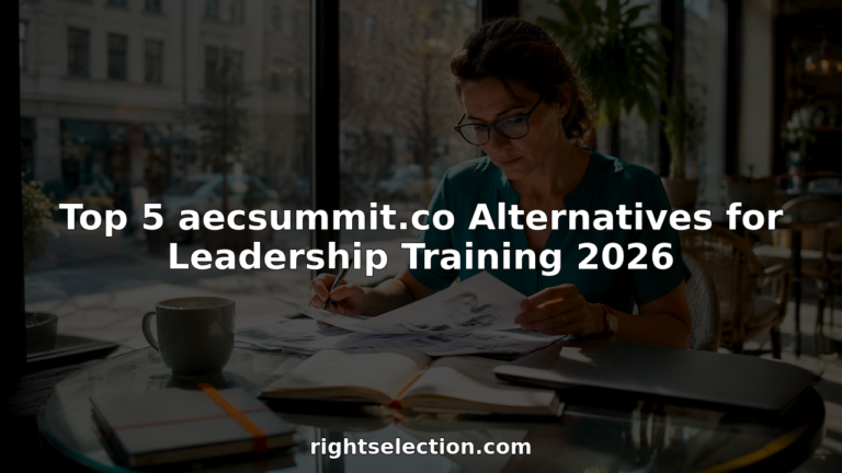 Event planner reviewing leadership training materials at conference table