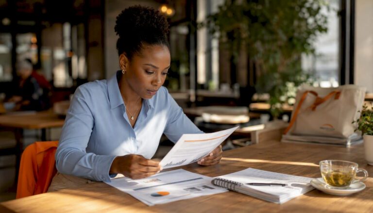 HR manager reviewing engagement programs in meeting room
